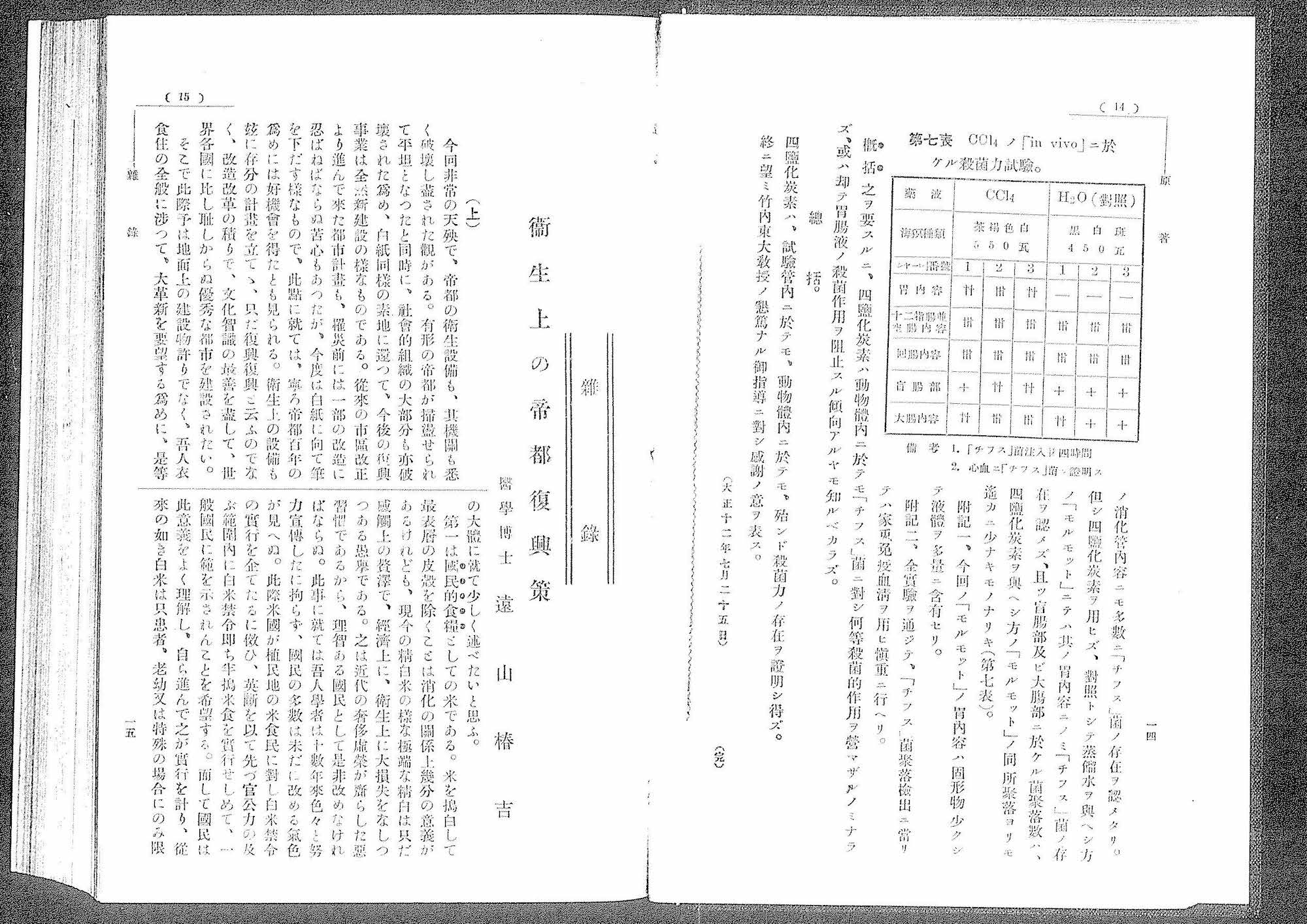 衛生上の帝都復興策 1