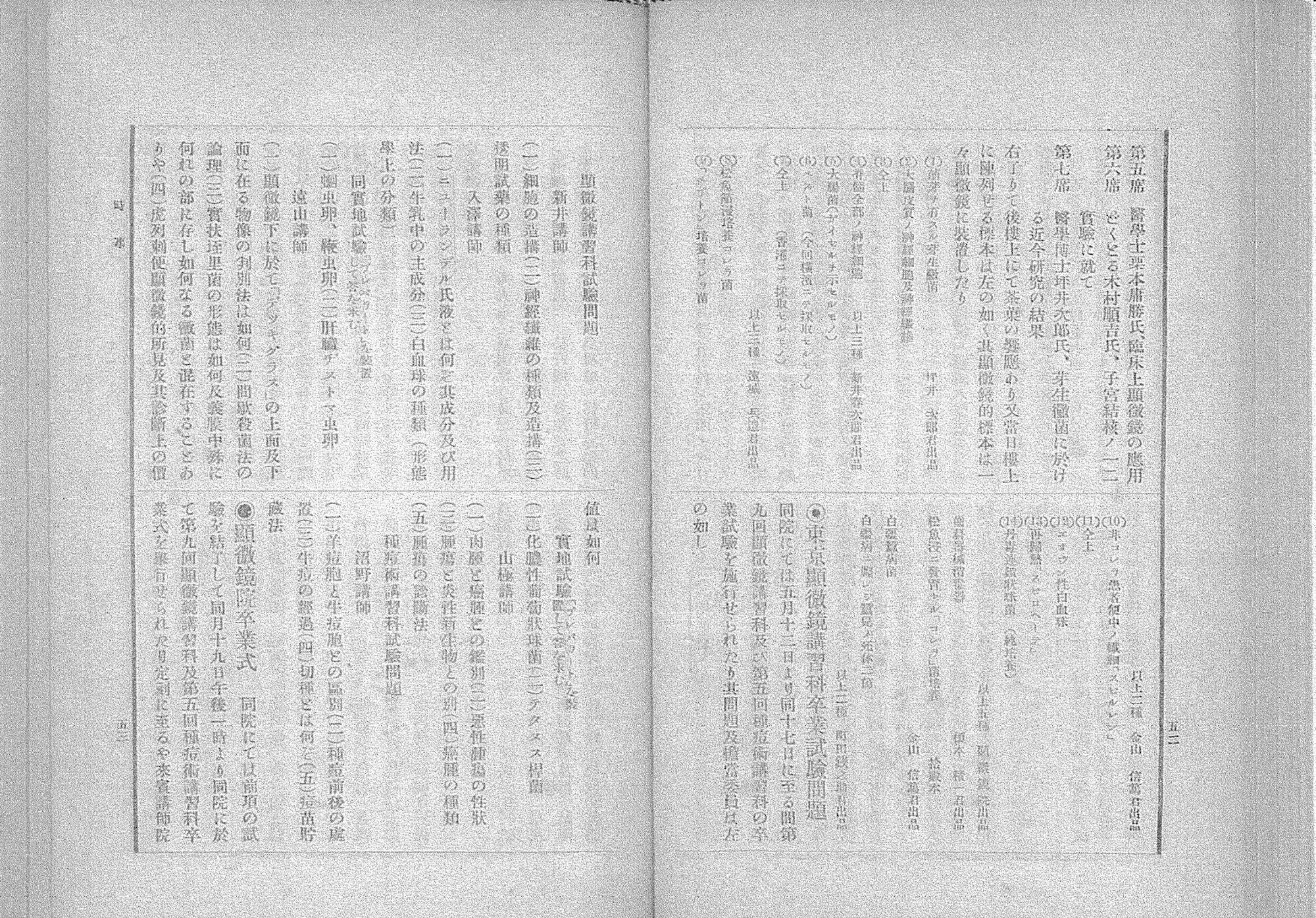 顕微鏡講習科卒業試験問題