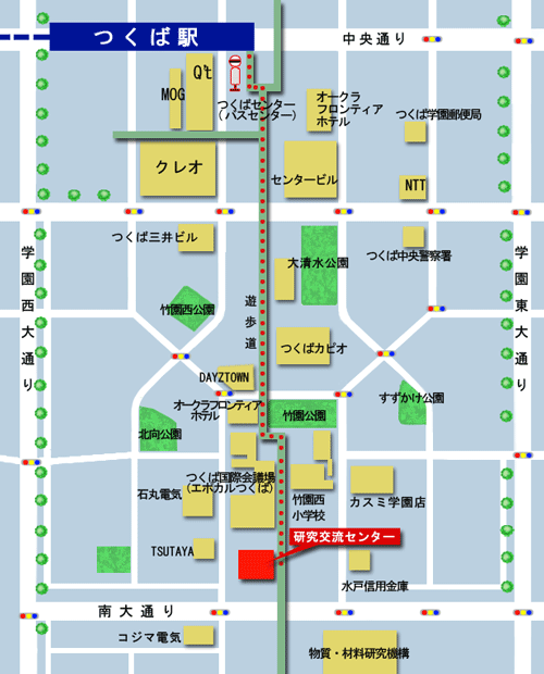 文部科学省 研究交流センター地図(文部科学省サイトより)